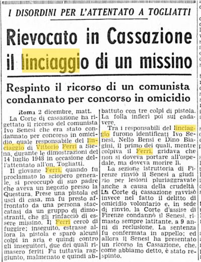 Corriere Informazione 2/3 Dicembre 1953 (Clik immagine)