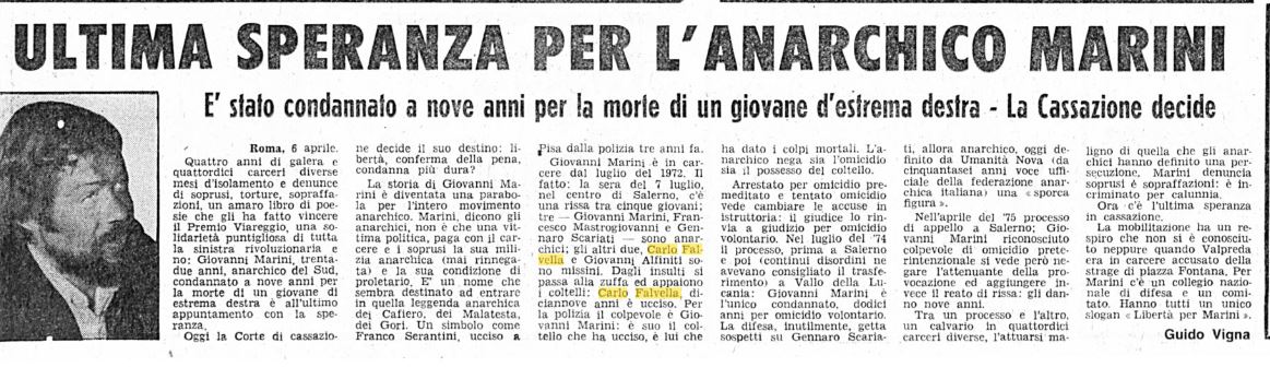 L'Ultima speranza per l'omicida (Clik articolo)
